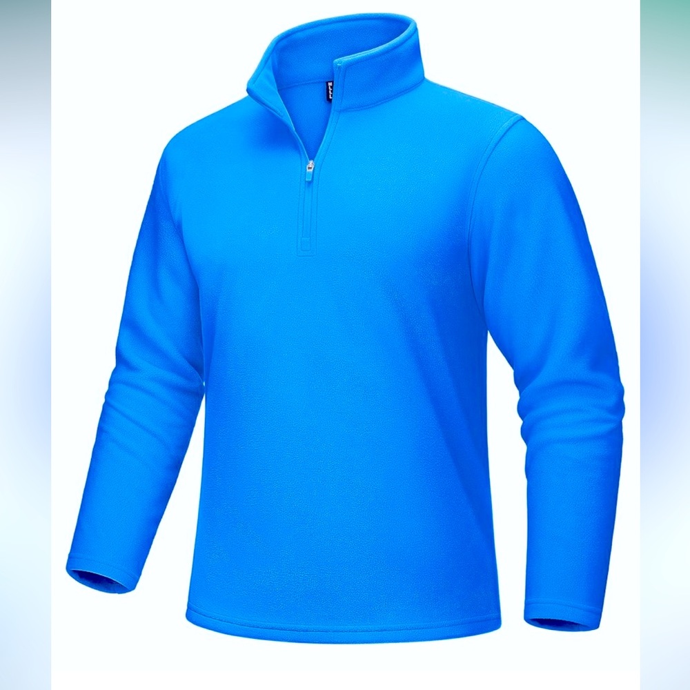 NWT MAGCOMSEN Quarter-Zip Polar Fleece Sweatshirt Stand Collar Long Sleeve,Large